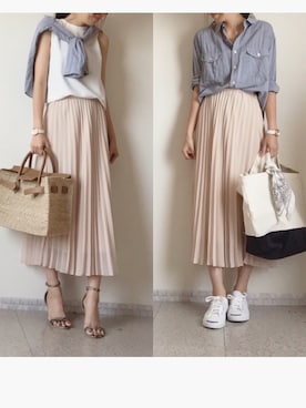 「CONVERSE（コンバース）のCONVERSE コンバース ジャック パーセル / JACK PURCEL（スニーカー）」を使った、minminmaaaさん（レディース・168cm）の夏コーディネート