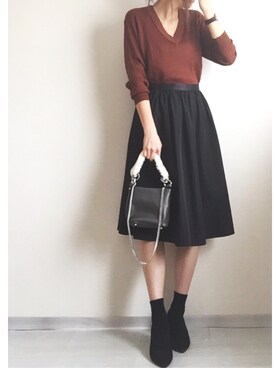 「夢展望（ユメテンボウ）のアイテム」を使った、minminmaaaさん（レディース・168cm）の秋コーディネート