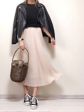 「AZUL by moussy（アズールバイマウジー）のアイテム（その他アウター）」を使った、minminmaaaさん（レディース・168cm）の秋コーディネート