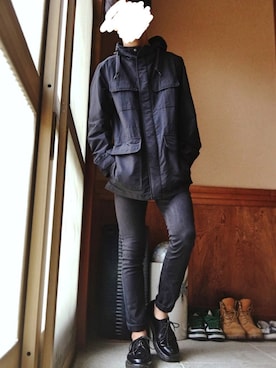 「Dr. Martens（ドクターマーチン）のDr.Martens (ドクターマーチン)/1461 3EYE GIBSON SHOES（その他シューズ）」を使った、やだふーまさん（メンズ・168cm）の秋コーディネート
