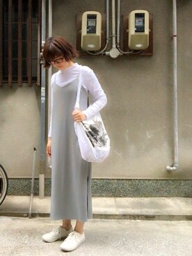 「キャミソールワンピ」｜え な かさん（レディース・160cm）の春コーディネート