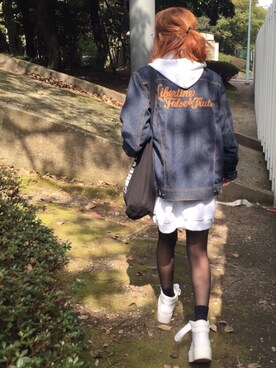 「アイテム（スーツジャケット）」を使った、かりんとうさん（レディース・158cm・10代）の春コーディネート