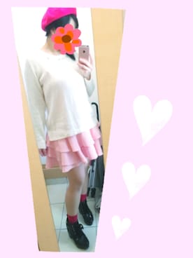 「スナイデル」｜「アイテム（ハンチング/ベレー帽）」を使った、ちゅなさん（レディース・155cm）の秋コーディネート