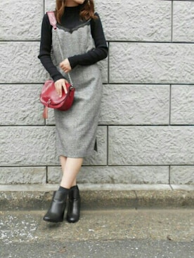 「アイテム（ブーティ）」を使った、LAISSEPASSEプレスさん（レディース・155cm）の秋コーディネート