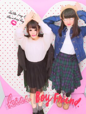 「コーディネート」｜「アイテム（ハンチング/ベレー帽）」を使った、たむたむさん（レディース・161cm）の冬コーディネート