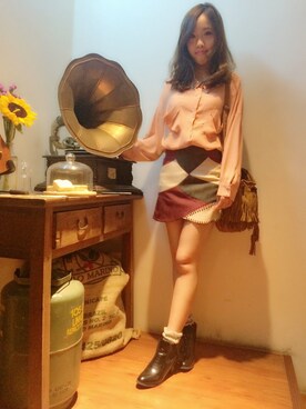 Alina Changさん（レディース・161cm）の冬コーディネート