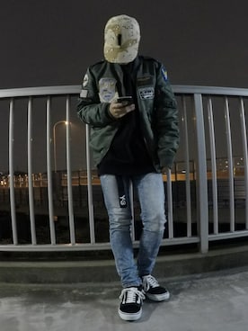 「FULLBK」｜「アイテム（ジャケット/アウター）」を使った、$さん（メンズ・162cm）の秋コーディネート
