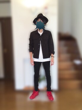 「LEPSIM（レプシィム）のアイテム（帽子）」を使った、アザミさん（メンズ・175cm）の秋コーディネート