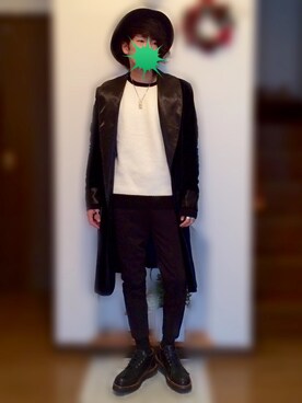 「LEPSIM（レプシィム）のアイテム（帽子）」を使った、アザミさん（メンズ・175cm）の冬コーディネート