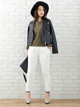 「裾レース」｜INGNI STORE(イングストア）さん（レディース・166cm）の冬コーディネート