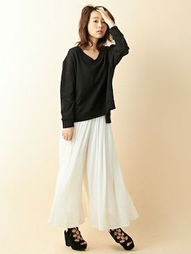 「ガウチョパンツ」｜INGNI STORE(イングストア）さん（レディース・166cm）の冬コーディネート