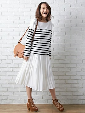 「アイテム（スカート、その他）」を使った、INGNI STORE(イングストア）さん（レディース・166cm）の春コーディネート