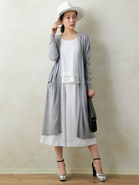 「ロングカーディガン」｜INGNI STORE(イングストア）さん（レディース・166cm）の春コーディネート