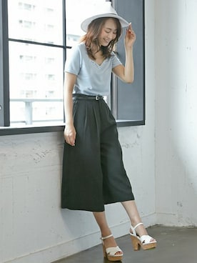 「ベルト付き」｜INGNI STORE(イングストア）さん（レディース・166cm）の夏コーディネート