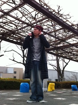 「SISE（シセ）のアイテム（その他アウター）」を使った、Heroさん（メンズ・173cm）の冬コーディネート