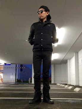 「Undercoverism（アンダーカバイズム）のアイテム（キャップ）」を使った、Heroさん（メンズ・173cm）の冬コーディネート