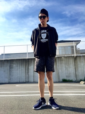 「SISE（シセ）のアイテム（帽子）」を使った、Heroさん（メンズ・173cm）の夏コーディネート