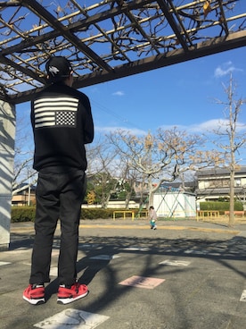 「SISE（シセ）のアイテム（帽子）」を使った、Heroさん（メンズ・173cm）の冬コーディネート
