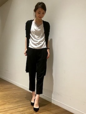 「夏秋ミックス」｜「アイテム（パンプス）」を使った、ちぃさん（レディース・165cm）の夏コーディネート