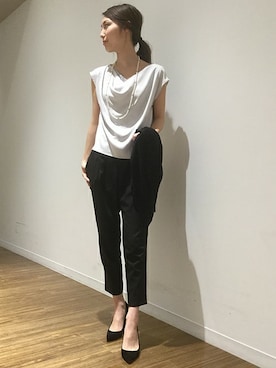 「夏秋ミックス」｜「アイテム（パンプス）」を使った、ちぃさん（レディース・165cm）の夏コーディネート
