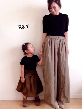 「SELECT.（セレクト）のアイテム（パンツ）」を使った、R&Y_mamaさん（レディース・158cm）の秋コーディネート