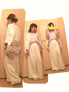 「TITTY&CO.（ティティーアンドコー）のアイテム（ブルゾン）」を使った、star.maammiyさん（レディース・155cm）の夏コーディネート