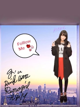 「H&M（エイチ・アンド・エム）のアイテム（ダッフルコート）」を使った、Neneko さん（レディース・163cm）の冬コーディネート