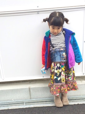 「グラグラ」｜「アイテム（ブーツ）」を使った、yuuuriさん（キッズ・90cm）の春コーディネート