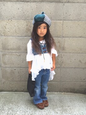 「BACK ALLEY（バックアレイ）のアイテム」を使った、yuuuriさん（キッズ・100cm）の秋コーディネート