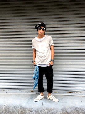 「Burnout」｜「アイテム（財布/小物）」を使った、Vinnyさん（メンズ・163cm）の秋コーディネート