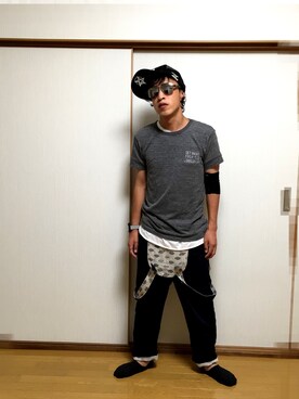 「FRAPBOIS」｜「アイテム（オールインワン・サロペット）」を使った、Vinnyさん（メンズ・163cm）の秋コーディネート