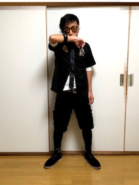 「SHOCKERのアイテム」を使った、Vinnyさん（メンズ・163cm）の秋コーディネート