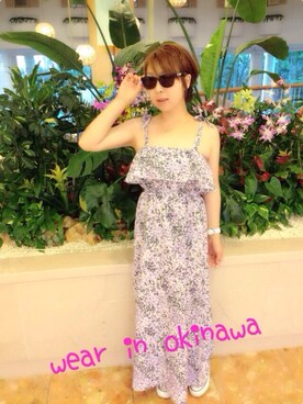 「コンバンース」｜「アイテム（ワンピース/ドレス）」を使った、k’miさん（レディース・153cm）の夏コーディネート
