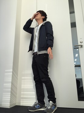 「BEAMS（ビームス）のアイテム（ナイロンジャケット）」を使った、ばんどー。さん（メンズ・170cm）の秋コーディネート