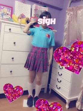 「PECOGIRL」｜아이🌈💕さん（レディース・154cm）の夏コーディネート
