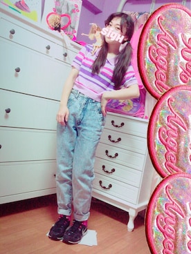 「PECOGIRL」｜아이🌈💕さん（レディース・154cm）の夏コーディネート