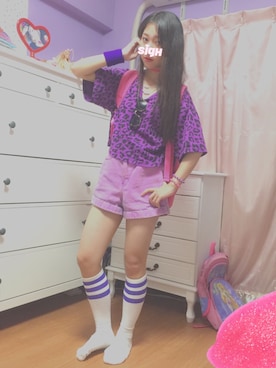 「アイテム（バングル/リストバンド）」を使った、아이🌈💕さん（レディース・154cm・10代）の秋コーディネート