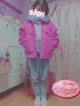 「COMME CA DU MODE（コムサデモード）のアイテム（スウェット）」を使った、아이🌈💕さん（レディース・154cm）の冬コーディネート