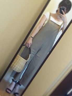 「TODAYFUL（トゥデイフル）のアイテム（かごバッグ）」を使った、yukacocoさん（レディース・160cm）の秋コーディネート