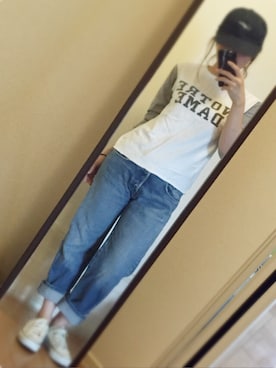 「TODAYFUL（トゥデイフル）のJAKE'sデニム（デニムパンツ）」を使った、yukacocoさん（レディース・160cm）の秋コーディネート