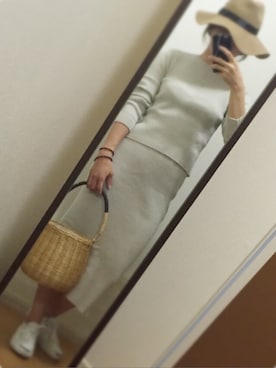 「TODAYFUL（トゥデイフル）のアイテム（かごバッグ）」を使った、yukacocoさん（レディース・160cm）の秋コーディネート