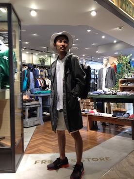 「rag & bone（ラグアンドボーン）のアイテム（Tシャツ/カットソー）」を使った、藤井　悠大さん（メンズ・172cm）の春コーディネート