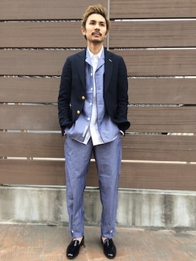 「FREAK'S STORE（フリークスストア）のアイテム（テーラードジャケット）」を使った、藤井　悠大さん（メンズ・172cm）の春コーディネート