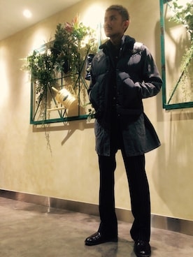 「orSlow（オアスロウ）のorSlow/オアスロー　別注ショップコート　（チェスターコート）」を使った、藤井　悠大さん（メンズ・172cm）の秋コーディネート