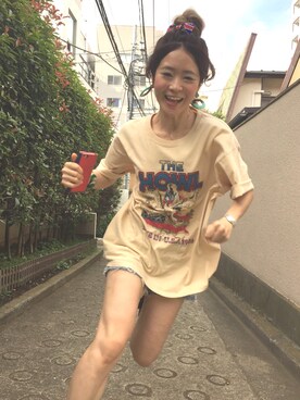「デカピアス」｜Myaworyさん（レディース・160cm）の夏コーディネート