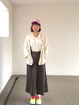「axes femme（アクシーズファム）のアイテム（パーカー）」を使った、のんさん（レディース・151cm）の春コーディネート
