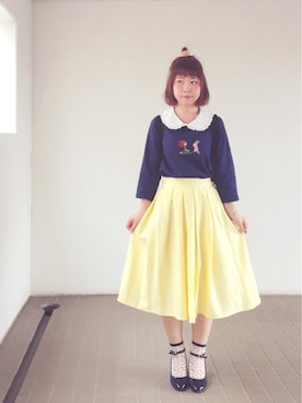 「earth music&ecology（アースミュージックアンドエコロジー）のアイテム」を使った、のんさん（レディース・152cm）の春コーディネート