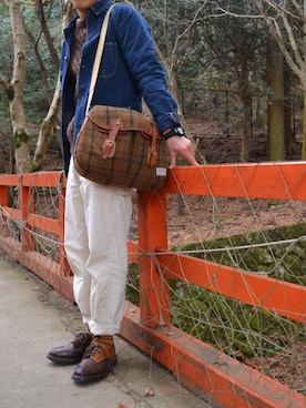 「トリッカーズ」｜「アイテム（カバーオール）」を使った、onoさん（メンズ・175cm）の冬コーディネート