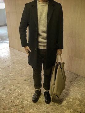 「A.P.C.（アーペーセー）のアイテム（その他アウター）」を使った、Rui Okadaさん（メンズ・170cm）の冬コーディネート