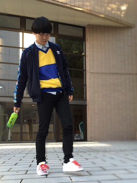 「アイテム（ジャージ）」を使った、クマガイですゆうやですさん（メンズ・170cm・20代）の冬コーディネート